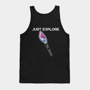 Just Explore Zip Space X Mission Galaxy Future Tank Top